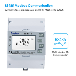 Medidor de potencia digital inteligente solar certificado <span class=keywords><strong>Eastron</strong></span> MID, Modbus RS485, medidor eléctrico trifásico bidireccional - Product Image 5