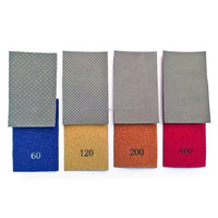 Vente en gros 90*55mm papier de verre galvanisé carré diamant Flexible polissage tampon utilisation pour marbre pierre céramique carreaux de verre