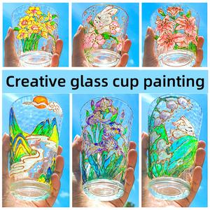 ガラスカップに絵を描くクリエイティブガラス絵画キット手作りDIYガラス絵画工芸キット子供用大人用 - Product Image 2