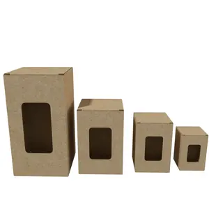 Green Potted Plants Packaging Carry Plant Box Kraft Paper Custom Unique Flower Packaging Material Potted Plants Box