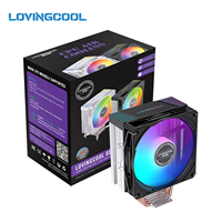 Enfriador de CPU LOVINGCOOL P400 Pro para PC, 5V ARGB, Ventilador Hidráulico Silencioso, Rodamiento Fluido, 4 Tubos de Calor de Cobre, 170W TDP para Juegos Intel