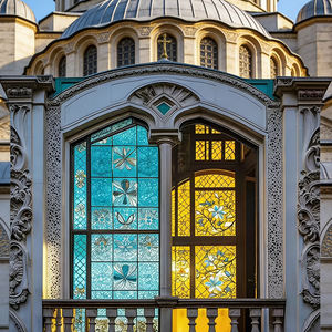 Verre décoratif en <span class=keywords><strong>relief</strong></span> de haute qualité pour portes et fenêtres, design personnalisé, <span class=keywords><strong>vitrail</strong></span> Tiffany - Product Image 2