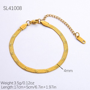 18K Gold High-End Stainless Steel Versatile Retro <b>Titanium</b> Steel Bracelet No Fading Simple Fashion <b>Chain</b> Link Bracelets - Product Image 6
