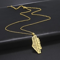 Palestine QR Code Pendentif En Acier Inoxydable Collier pour Femmes Hommes Vintage Creative Chaîne Collier Bijoux Cadeau En Gros