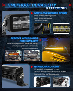 Nouvelle barre lumineuse LED ECE haute puissance modèle D-Max pour <span class=keywords><strong>Ford</strong></span>, Jeep, UTV, Pick-up 4x4, blanc ambre, position DRL, sans éblouissement - Product Image 5