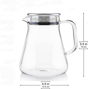 Bouilloire à thé résistante et théière théière théière en verre faite à la main Original Carton Transparent café thé ensembles théière outils - Product Image 3