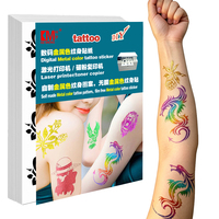 Nouvelle mode, feuilles de transfert pour tatouages corporels et faciaux indiens, multicolores mates, à chaud, durables, résistantes aux rayures, sans film de base