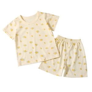 Pigiama Estivo per Bambini in Puro Cotone con Motivi Cartoon, Maniche Corte e Pantaloncini, per Ragazzi e Ragazze, Uso Domestico e all'Aperto, Trattamento Morbido - Product Image 5