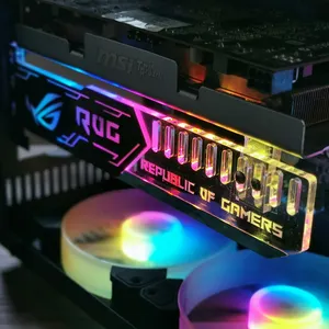 โรงงานขายส่งอุปกรณ์ตกแต่งคอมพิวเตอร์GPUผู้ถือสําหรับเล่นเกมพีซี 25 ซม.RGB GPUสนับสนุนPCกราฟิกการ์ดผู้ถือ