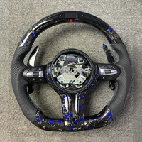 Volant en fibre de carbone forgée bleu foncé pour BMW F10 F20 F30 F16 F11 Série 3 Série 5 X3 X4 X5 X6 Style sport E92 avec LED