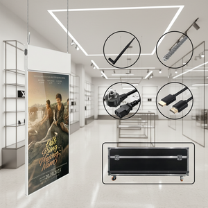 Pantalla LCD IPS Transparente a Todo Color 2K 4K para Interiores, Reproductor de Publicidad para Ventanas, Ultrafino, Doble Cara, con Soporte, Punto de Acceso WiFi - Product Image 1