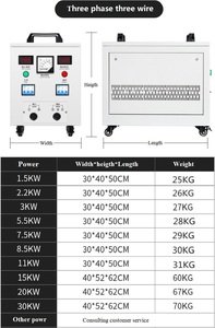 ตัวแปลงไฟฟ้าจากเฟสเดียวเป็นสามเฟส 110V/120V/220V เป็น 380V/400V/440V หม้อแปลงเพิ่มแรงดัน - Product Image 5
