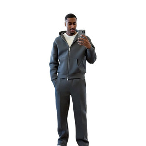 Tuta Sportiva <span class=keywords><strong>da</strong></span> <span class=keywords><strong>Uomo</strong></span> KY con Giacca e Pantaloni con Zip, Completo Casual a 2 Pezzi per Outfit Quotidiano - Product Image 3