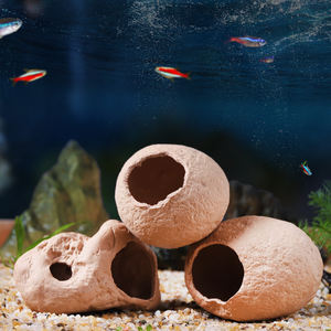 Rode keramiek vis- en garnalenschuilplaats, boomstam, verstopplaats voor <span class=keywords><strong>aquarium</strong></span> - Product Image 6