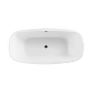 Modern Style Alex PMMA Acrylic Freestanding Soaking Tub with Soft Headrests and Smart LED Chromotherapy <b>Light</b> - Product Image 3