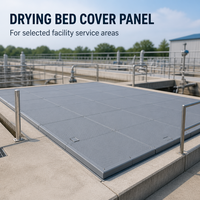 Panneau de couverture de lit de séchage de boues en PRV pour les installations de traitement des eaux, les zones utilitaires et les projets de maintenance
