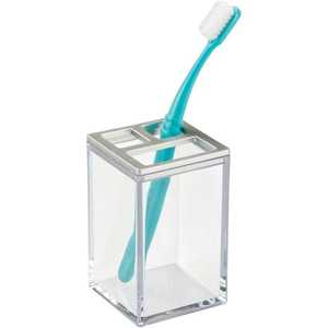 Factory 12460 Transparent Plastic Desktop Organizer Pen Box and <strong>Water</strong> Cup for Toiletries Storage - Product Image 2