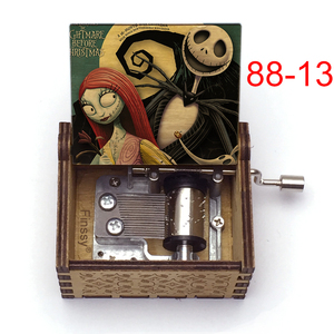 Boîte à <span class=keywords><strong>musique</strong></span> d'Halloween Le cauchemar avant Noël, mouvement à remonter, cadeau de Noël spécial et mignon en bois pour amis et famille - Product Image 5