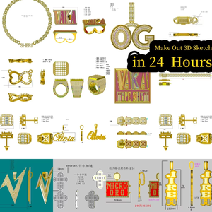 Liontin huruf inisial Vvs Moissanite kustom, Perhiasan halus liontin rantai awal berlian es gaya Hip-Hop - Product Image 3