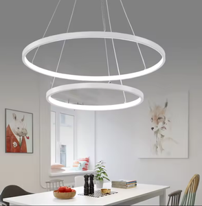Zeal Lighting Nordic Vintage Retro Techo Colgante redondo halo Luz Anillo de techo de vidrio Lámpara LED - Product Image 1
