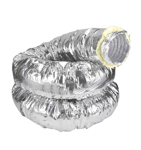 Tuyau d'expansion flexible isolé, double couche, en fibre de verre épaissie, ignifuge et résistant aux hautes températures, ODM/OEM - Product Image 1
