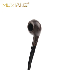 Muxiang Solid Wood Smoking Pipe Bent Type 3Mm Mortise Long Handle Men's Tobacco Pipe Reading Accessory - Product Image 4
