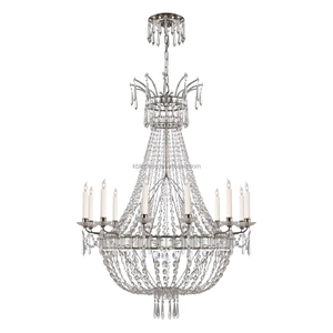 <span class=keywords><strong>Lustre</strong></span> en cristal de verre classique de style français rétro de luxe pour la décoration de mariage - Product Image 1