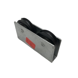 Nouveauté Garrucha Poulie à roulement à billes en nylon double en forme de U Roue de porte en fer galvanisé pour fenêtres et portes coulissantes - Product Image 5