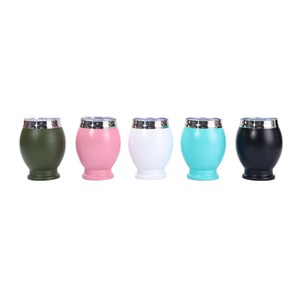 Cross Border Mate Cup Double Wall Vacuum Stainless Steel Insulated With Straw And Spoon Outdoor Portable Mini Eggshell Cup - Product Image 4