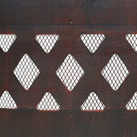Anneau de foyer en acier de 36 pouces avec motif en treillis diamanté, insert de foyer avec support en maille pour les foyers de camping, de patio et de jardin
