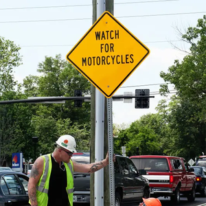 Tùy chỉnh kích thước Logo xe máy cẩn thận, tấm nhôm chất lượng cao + M kỹ sư lớp phản chiếu Dấu hiệu cảnh báo an toàn - Product Image 6