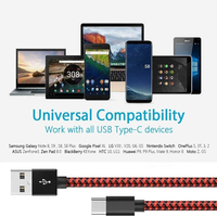 Cable de Datos USB Tipo C de Carga Rápida, 1m 60W, Trenzado de Nailon Resistente para Teléfono