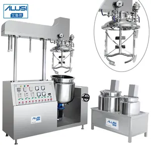 Homogeneizador de aço inoxidável para fazer cremes de loção cosmética, máquina hidráulica de emulsificação a vácuo, misturador e dispersor
