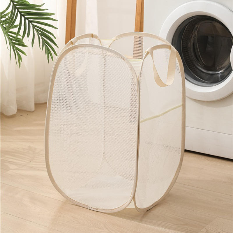 Panier à linge sale style vertical-beige 36*36*58
