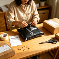 Sacs d'expédition compostables personnalisés avec logo imprimé pour vêtements, chaussures, emballages postaux 10x13 12x16