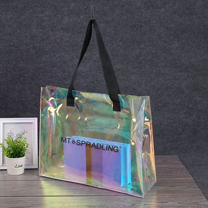 Custom Logo <b>Transparent</b> Jelly Orange PVC Tote <b>Bag</b> with Button Closure Stylish Fashionable Design for Gifts Shopping - Product Image 3