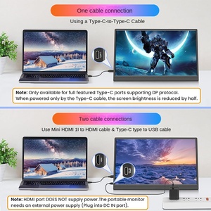 Écran portable 15,6 pouces FHD 1080P IPS USB-C Mini-HDMI, deuxième écran externe pour Mac, ordinateur portable, <span class=keywords><strong>PC</strong></span>, Switch, Xbox, PS4/5, Xbox - Product Image 6