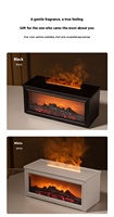 Aroma Huile Essentielle Cheminée Diffuseur Coloré Flamme Diffuseur Bonfire Cheminée Humidificateur avec Télécommande pour Bureau à Domicile