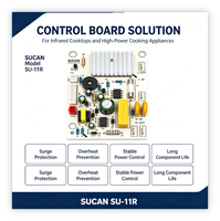 Carte de contrôle de cuisinière infrarouge SUCAN SU 11R avec protection contre les surtensions 6KV, PCB compact pour la fabrication de cuisinières électriques