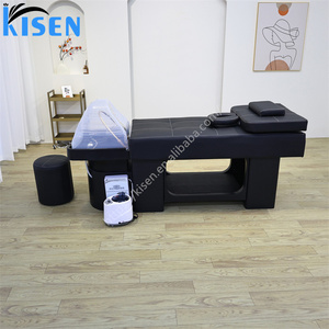 Modische japanische Head Spa Shampoo Bed Bowl Wasser zirkulation therapie Dampfer Haar wasch stühle Thai <span class=keywords><strong>Massage</strong></span> für Barbershop - Product Image 3