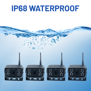 AHD điểm mù Radar BSD báo động <span class=keywords><strong>DVR</strong></span> Ghi 7 inch 4 chia màn hình màn hình với 4 cái IR Camera không dây cho xe tải xe buýt xe tải rvs - Product Image 3