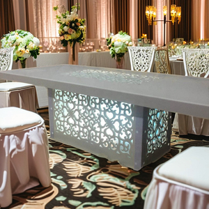 High Quality Golden PVC Acrylic Mirror Latest Indian <strong>Flower</strong> <strong>Display</strong> for Weddings and Parties Elegant Dining Table - Product Image 3