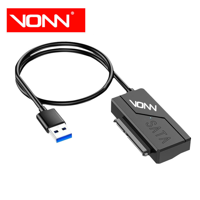 High Speed USB 3.0 to SATA III Adapter Cable 2.5/3.5 Inch HDD SSD 12V DC Power 5Gbps PVC Jacket Pure Copper Converter