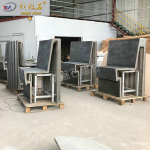 Nuevo Sofá Curvo de Hormigón GRC Magic Stone para Exteriores, Asientos Prefabricados para Patio - Product Image 4