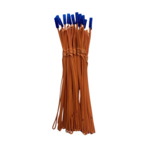 Tête d'allumage électrique télécommandée TOP FTB-T 30cm, fil orange, capuchon bleu, certifiée CE, avec fil de cuivre, pour célébrations, directement de l'usine
