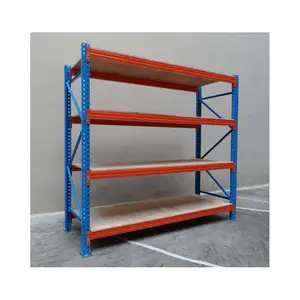 Medium Duty 4 Tier Iron Storage Rack Metal Shelves For Office Supplies