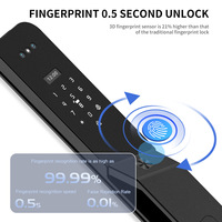 Kunci Pintu Pintar HanDaily 3D Pengenal Wajah Video Interkom dengan Kontrol Suara Aplikasi Jarak Jauh Wifi 6590 Mortise