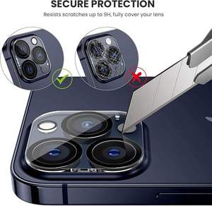 Protector de Lente de Cámara de Cobertura Total Personalizado por el Fabricante para iPhone 16 17 Pro Max, Cristal Ultrafino con Borde Negro de Seda - Product Image 3
