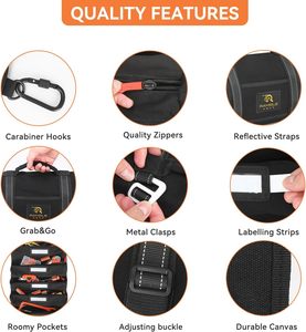 Free sample Wholesale Custom Logo <b>Heavy</b> <b>Duty</b> Upgraded Labeled Tool Roll up Organizer Bag with Shoulder Strap - Product Image 2