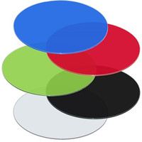 Verre trempé plat ultra-transparent, couvercle lumineux rond ultra-transparent avec impression sérigraphique, couvercle en verre pour éclairage LED, cercles en verre